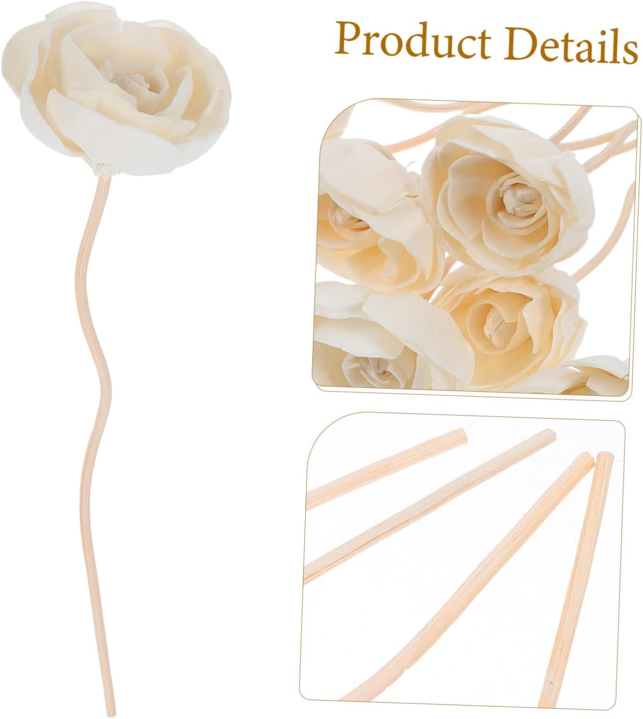 STOBAZA Aroma Diffuser Flowers 8pcs Natural Reed Diffuser Sticks for Home Use