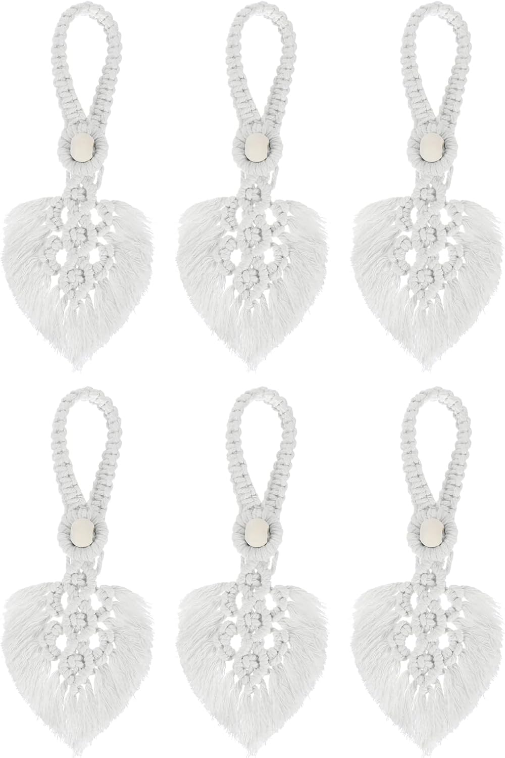 Uxcell 6 Pack Tassel Curtain Tiebacks Bohemian Leaf Design