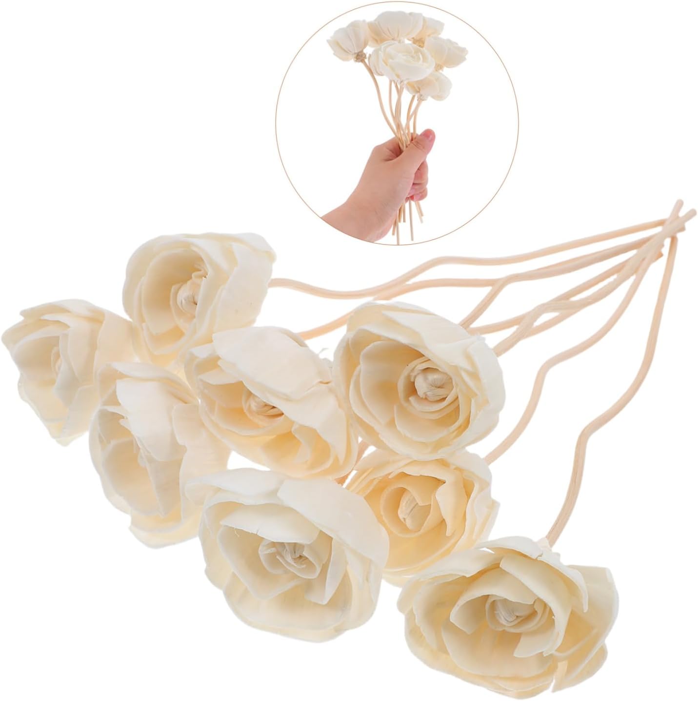 STOBAZA Aroma Diffuser Flowers 8pcs Natural Reed Diffuser Sticks for Home Use