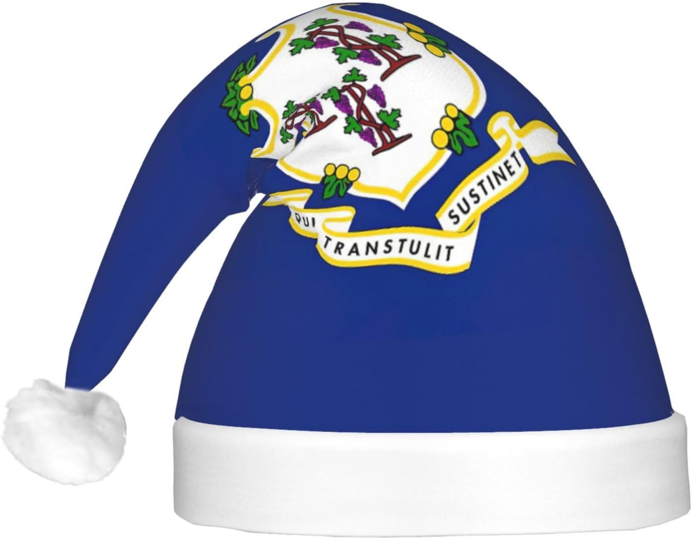 Connecticut State Flag Christmas Hat with LED Lights