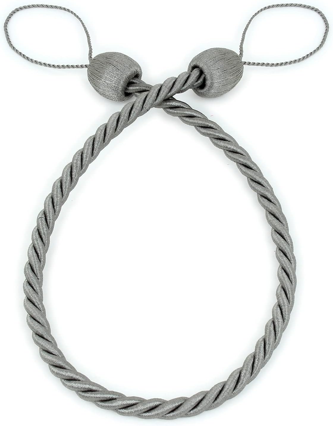 2 Pack Charcoal Polyester Curtain Tiebacks 1