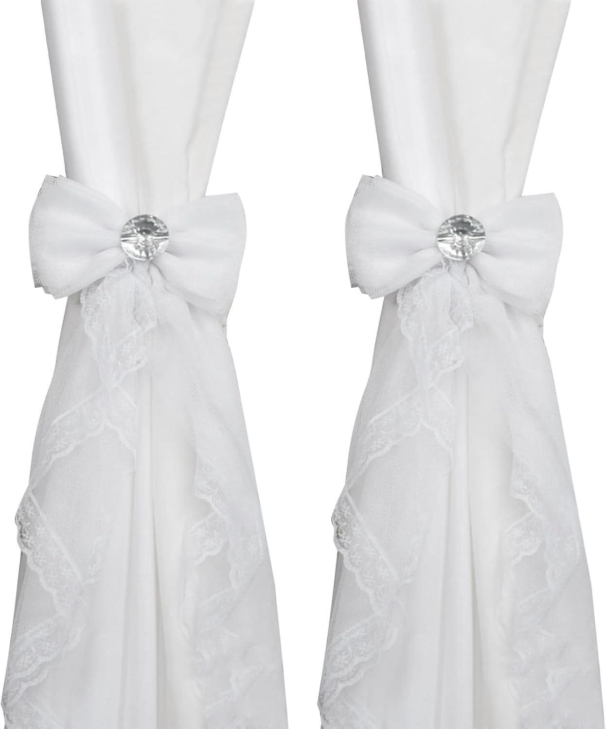 MY MIRONEY 2PCS Bowknot Curtain Tiebacks