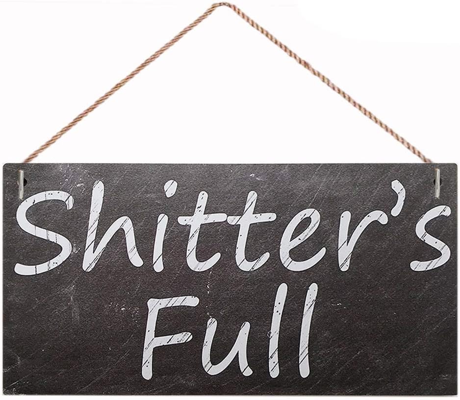 Funny Wood Wall Art Sign 12x6 Inch Decorative Garden Plaque