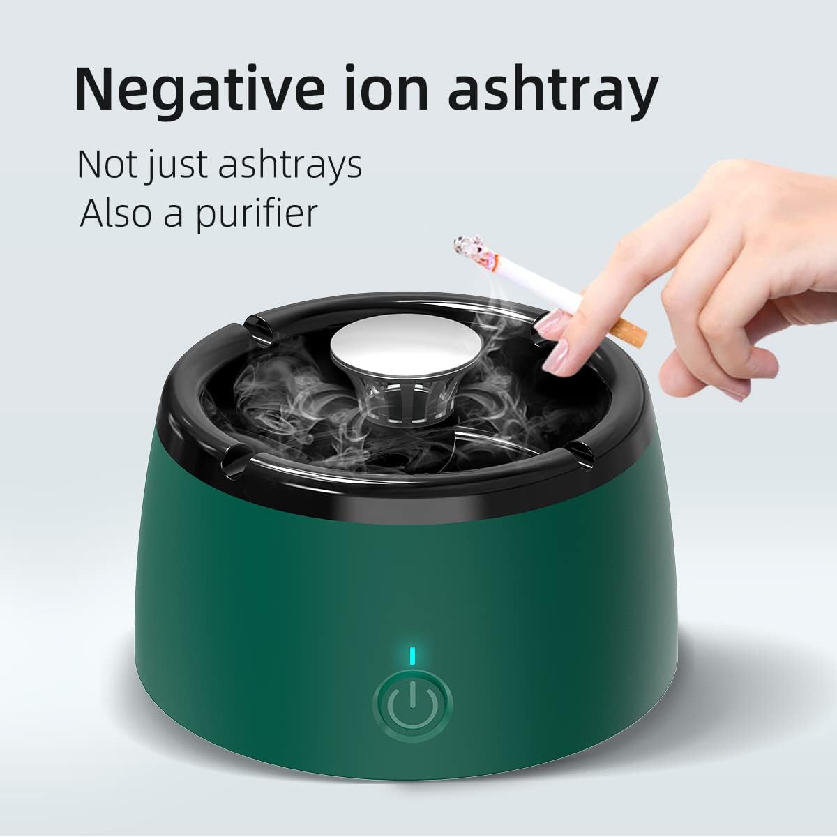 TOBOWON Smokeless Ashtray with Air Purifier - Green