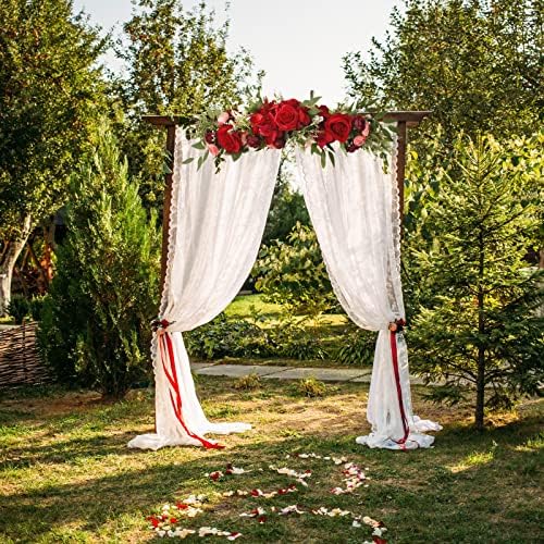 BFYDOAA Artificial Rose Swag Wedding Arch Decor