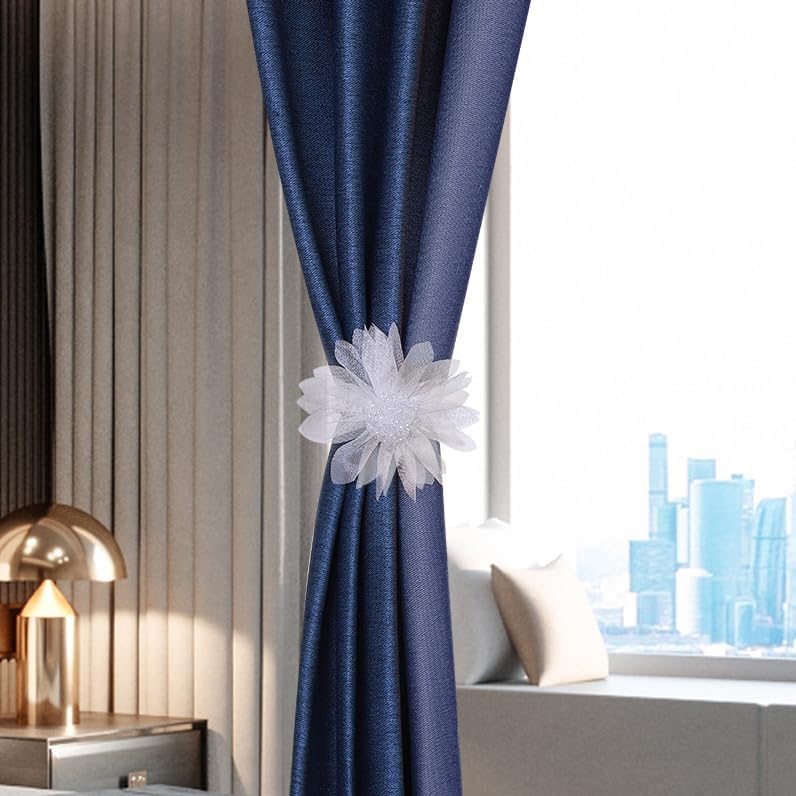 SUQ I OME Magnetic Flower Curtain Tieback 2 Pack