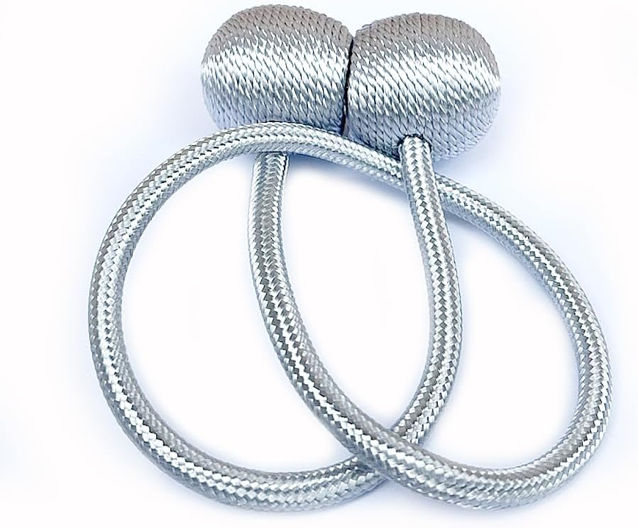 Winsharp Magnetic Curtain Tiebacks 4 Pcs Gray