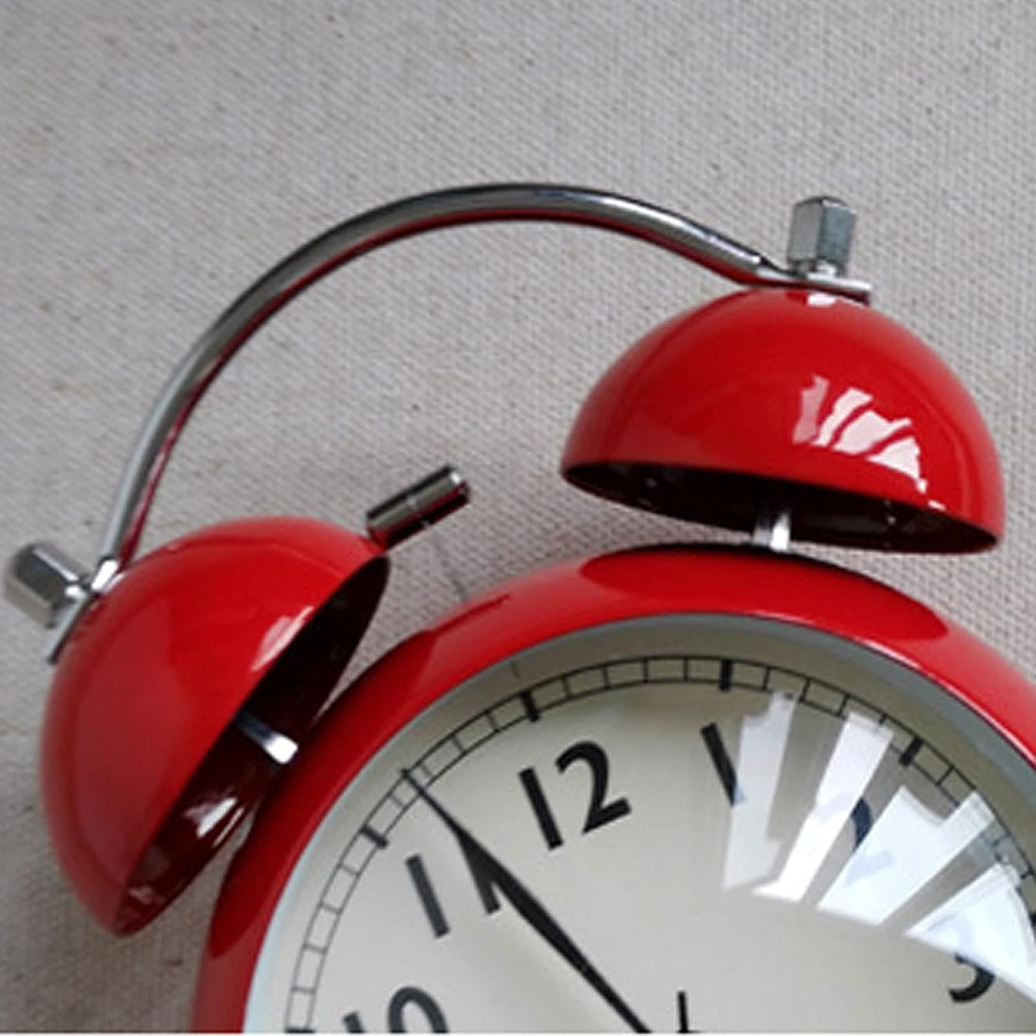 4 Inch Twin Bell Alarm Clock with Backlight and No Ticking