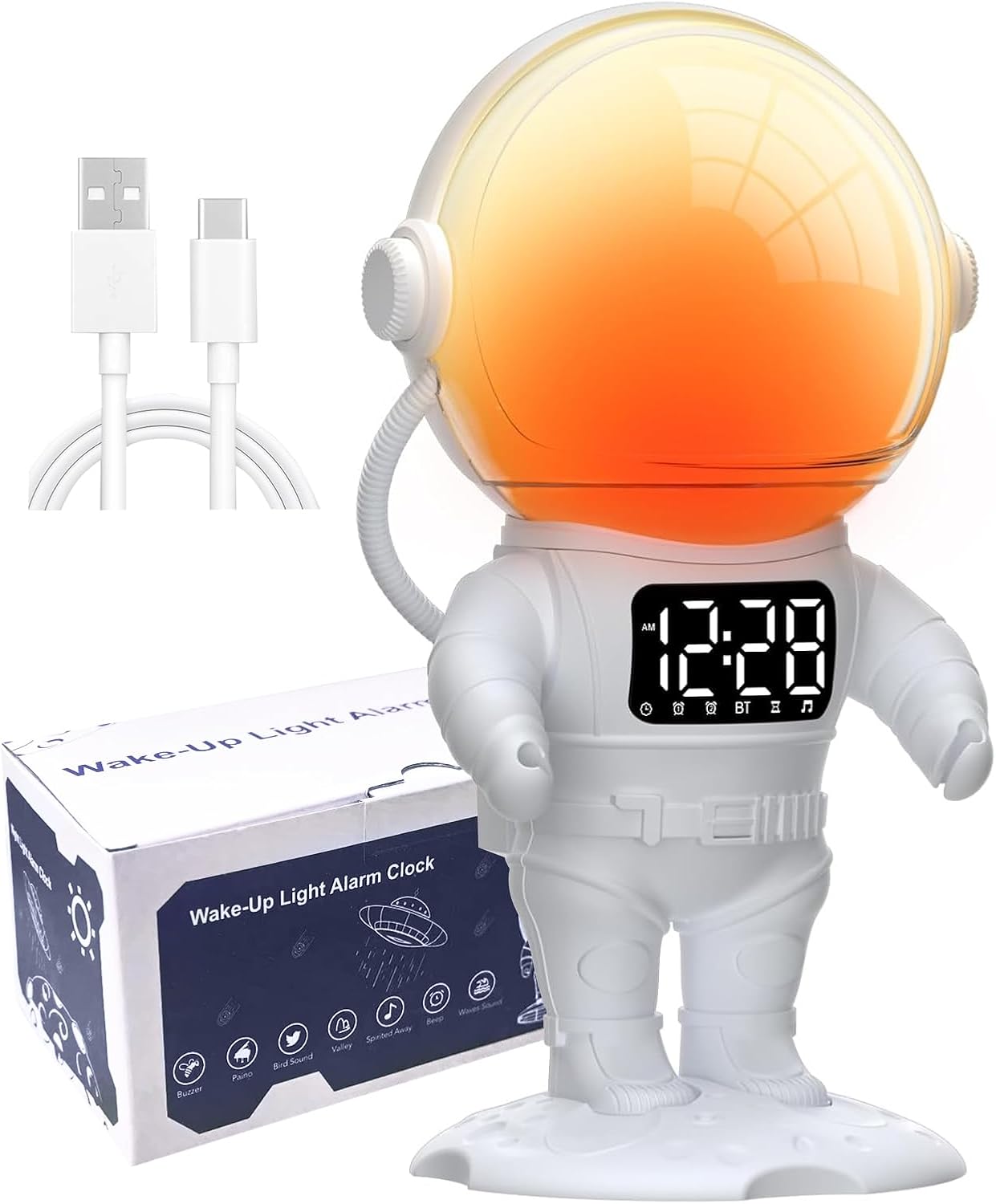 Astronaut Sunrise Alarm Clock with Light and Sounds