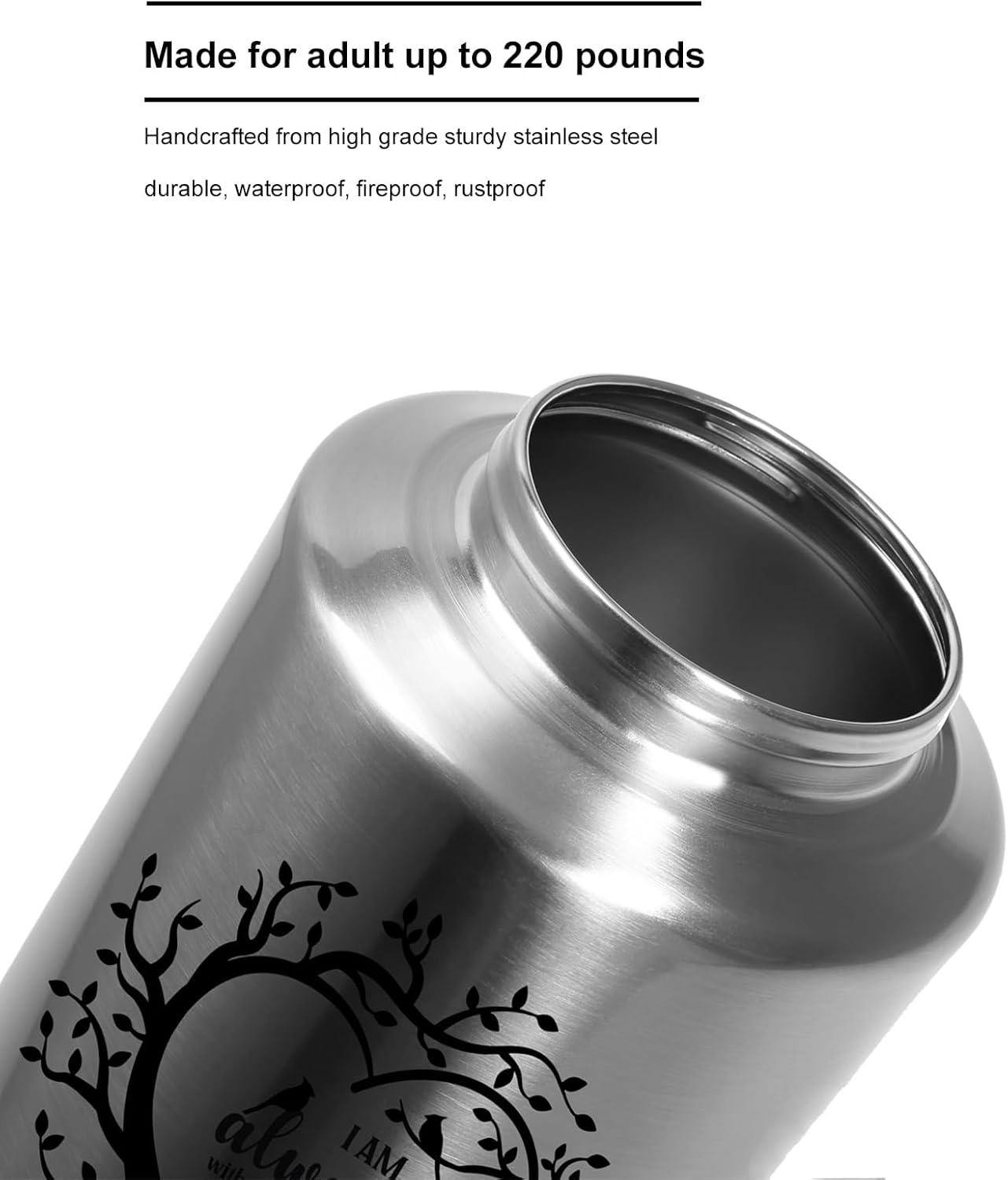 WAVITA Cremation Urn for Human Ashes 220 lbs Decorative