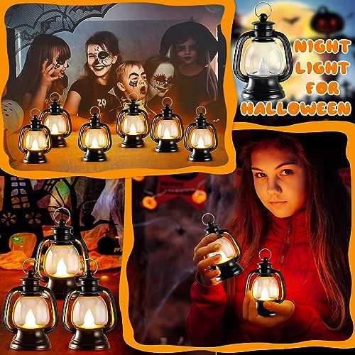 12 Pcs Halloween Mini Lantern with LED Candle