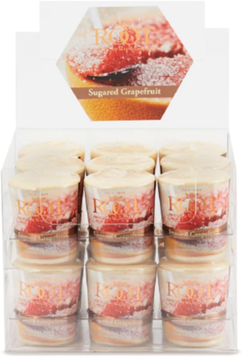 Root Candles 20-Hour Sugared Grapefruit Votive Candles 18-Count