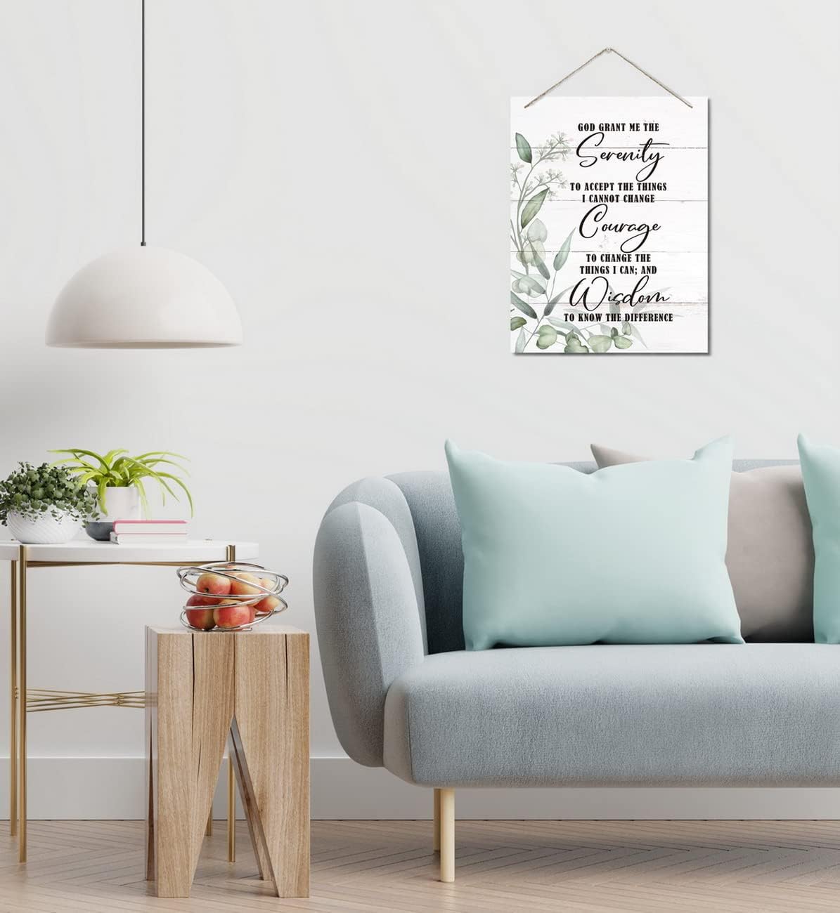 Serenity Prayer Wall Art Decor Sign Christian Scripture Wood Plaque