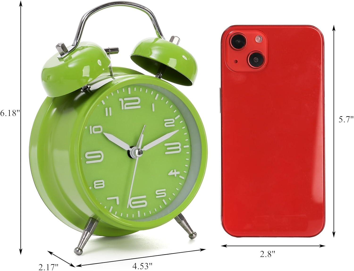 Cididu 2 Pack Twin Bell Alarm Clocks