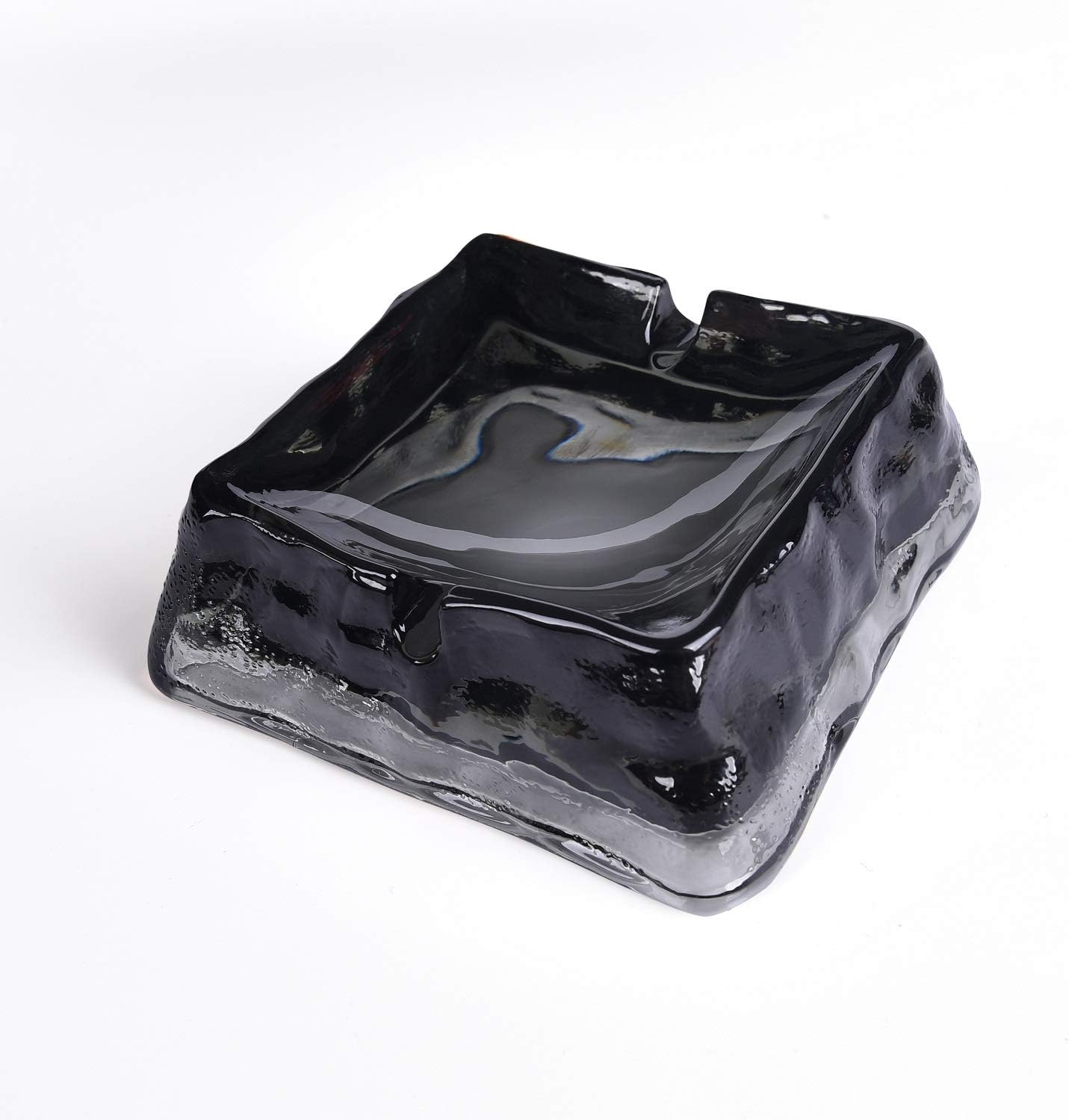 Dark Grey Glass Ashtray for Cigarettes