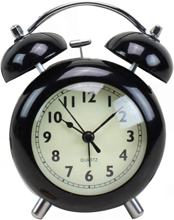 ROCILB Alarm Clock with Night Light and Dual Bell