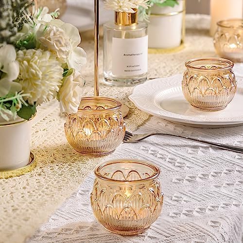 Gold Votive Candle Holders Set of 12PCS