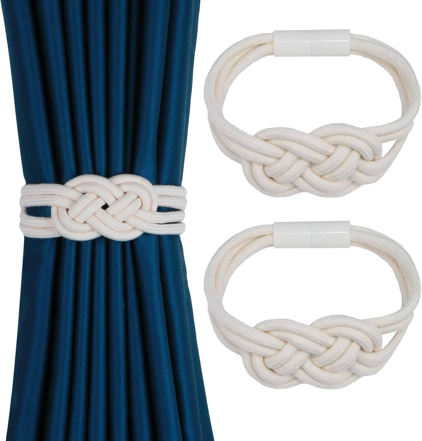 2 Pack Magnetic Curtain Tiebacks for Home and Office