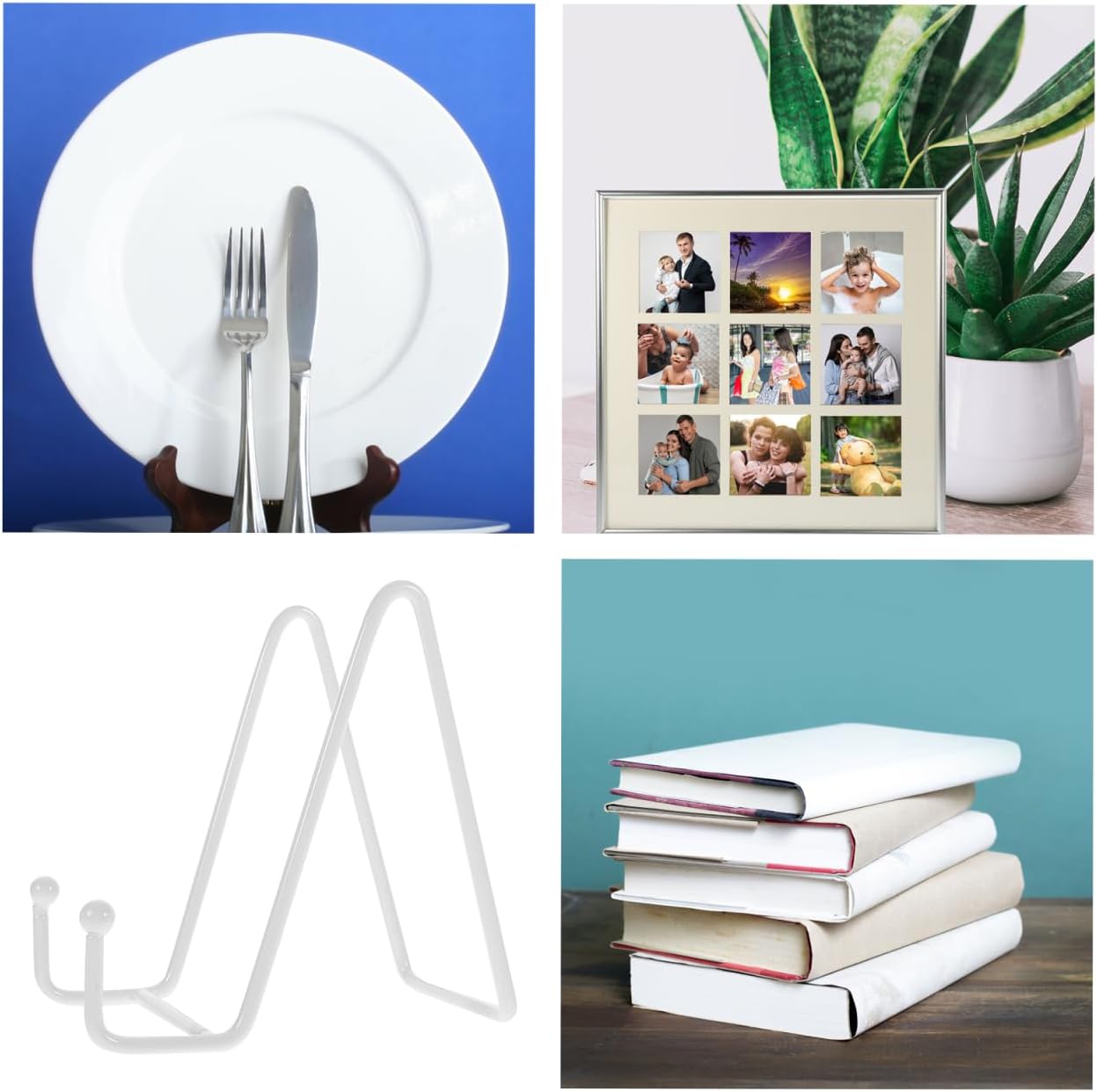 PRETYZOOM Iron Plate Holder Easel Display Stand