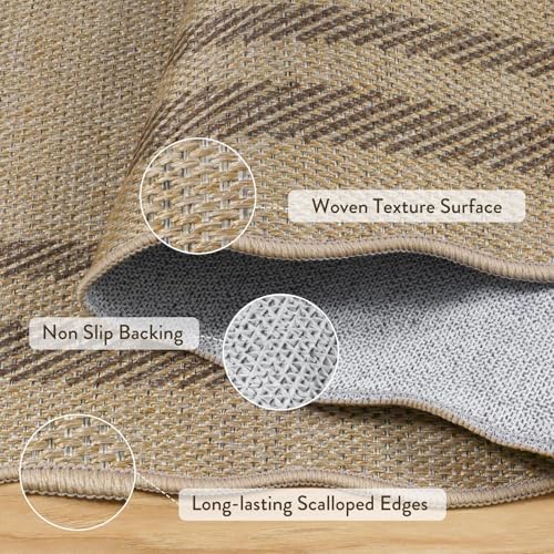 Livebox Scalloped Easy Jute 3x5 Outdoor Rug