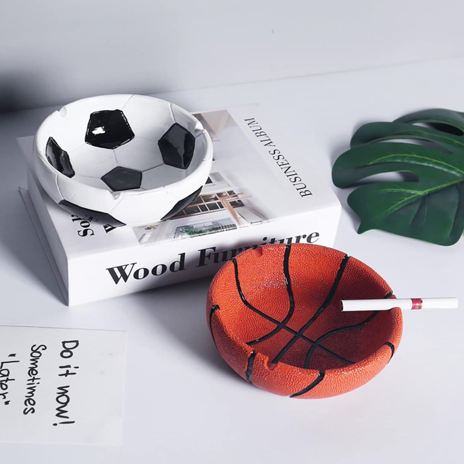 1PCS Soccer Resin Ashtray Creative Home Decor