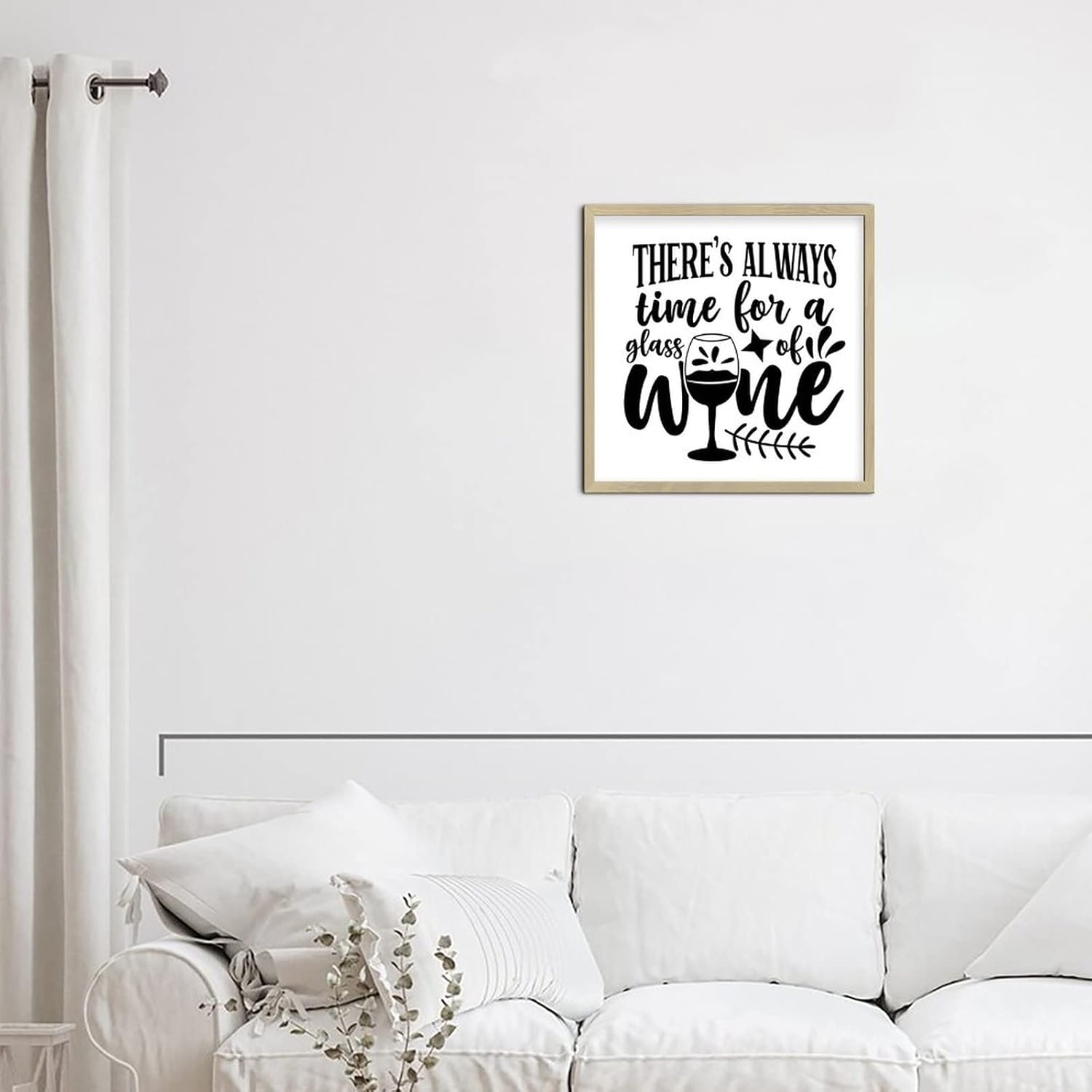 Ditooms Framed Wood Sign Plaque 7x7 Inch