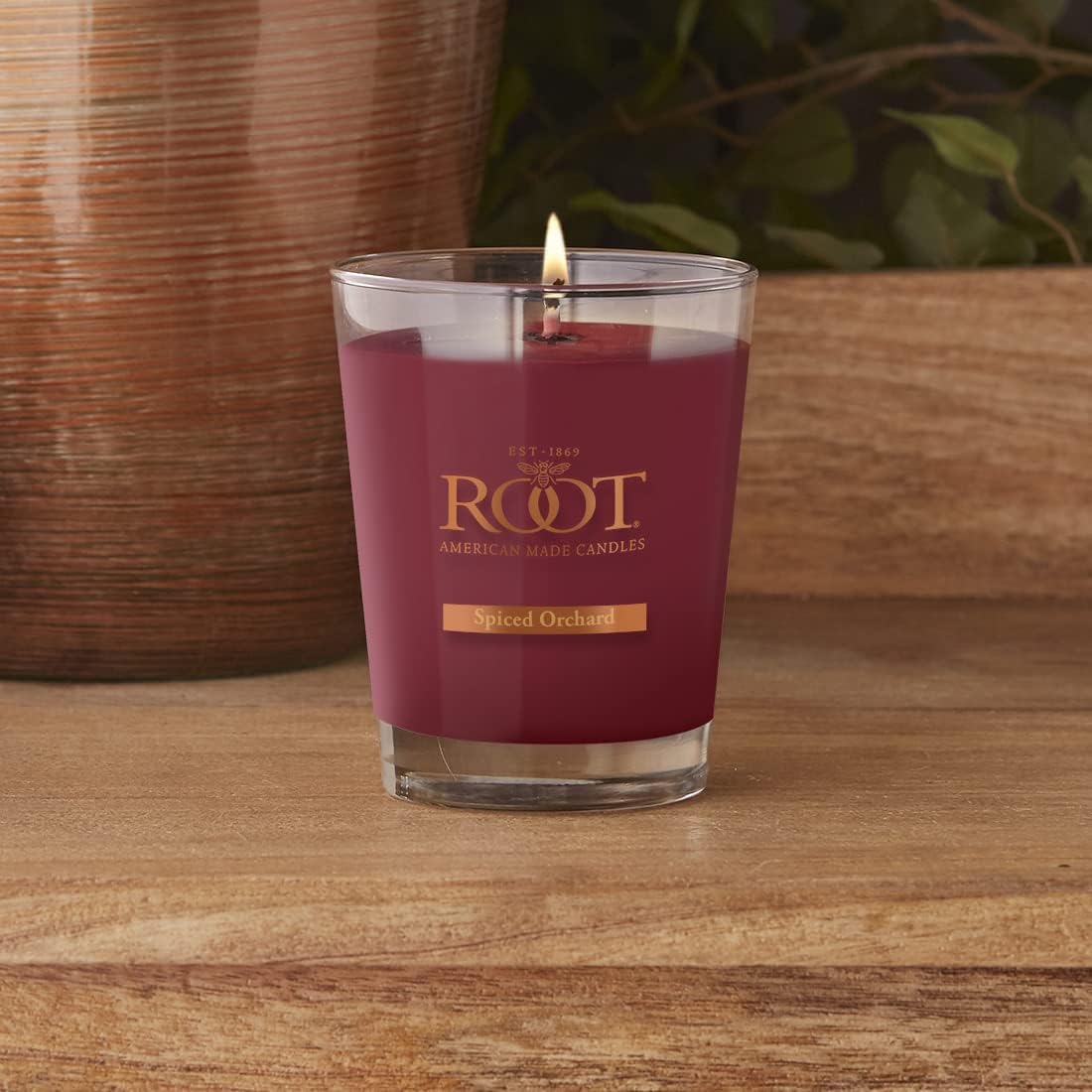 Root Candles Fall Spiced Orchard Beeswax Blend Jar Candle