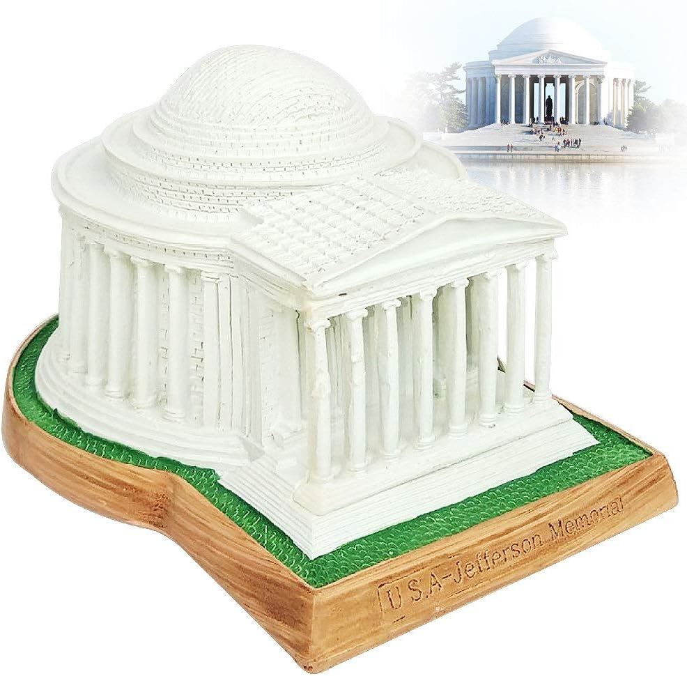 Thomas Jefferson Memorial Resin Statue Home Decor and Educational Gift