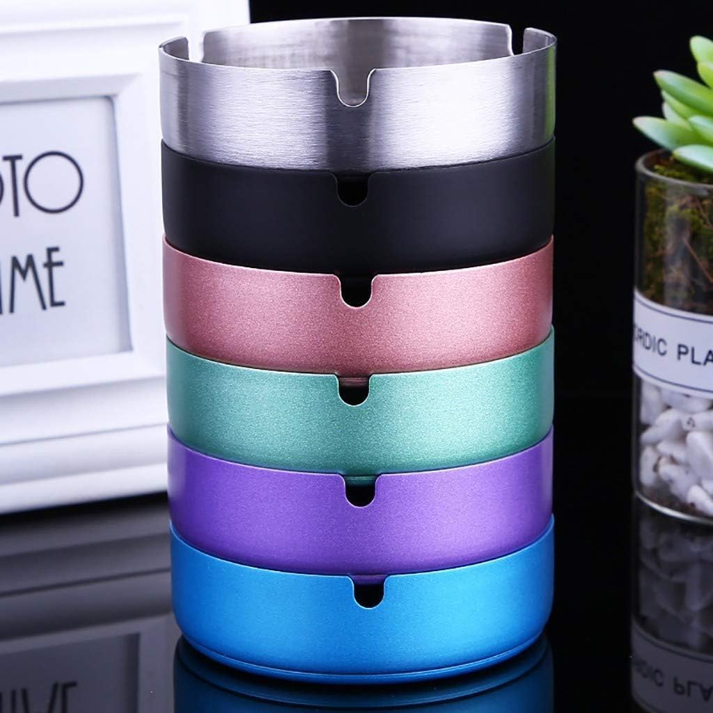 Pink Korean Design Stainless Steel Ashtray Set