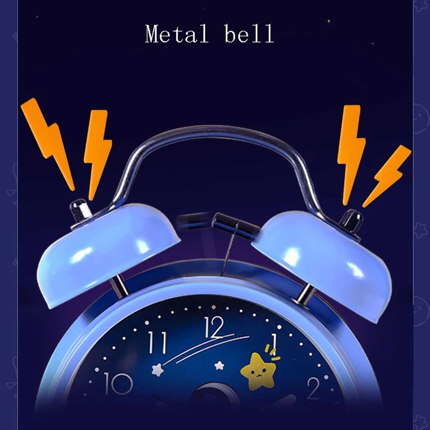 Digital Alarm Clock with Double Bell Sound Rechargeable and Luminous