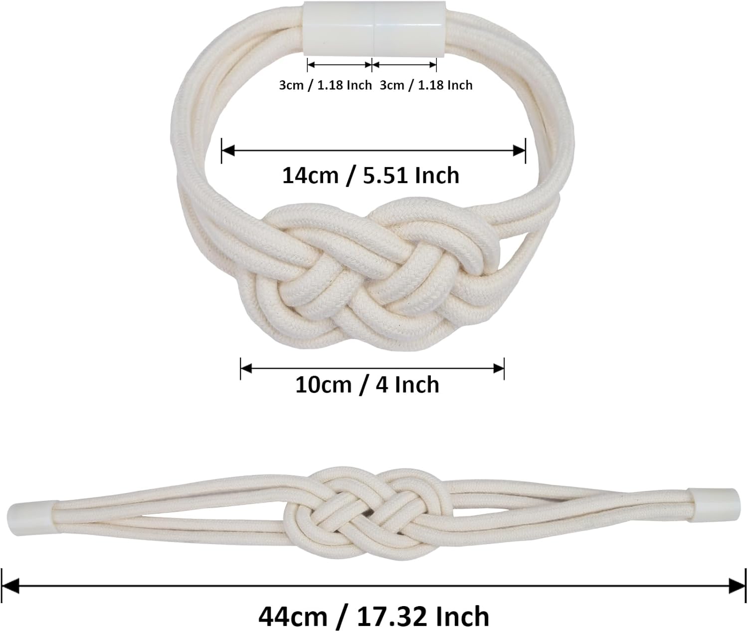 2 Pack Magnetic Curtain Tiebacks for Home and Office