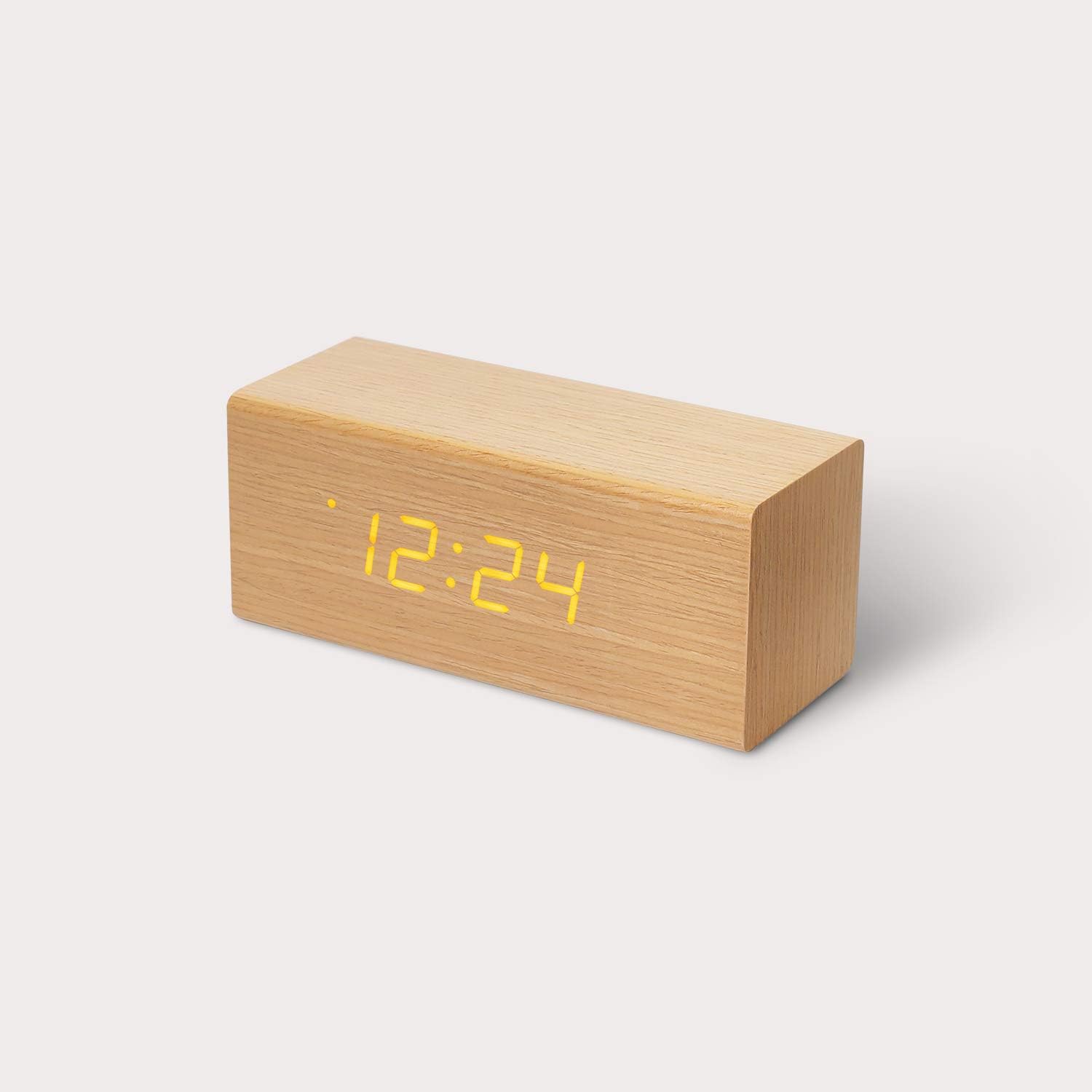 Mooas Real Wooden Digital Alarm Clock with LED Display