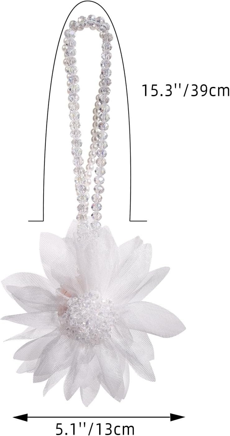 SUQ I OME Magnetic Flower Curtain Tieback 2 Pack
