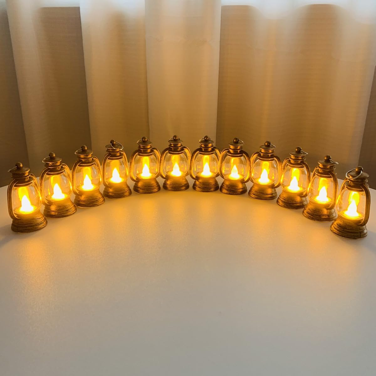 12 Pack Mini Decorative Candle Lanterns with LED Candles