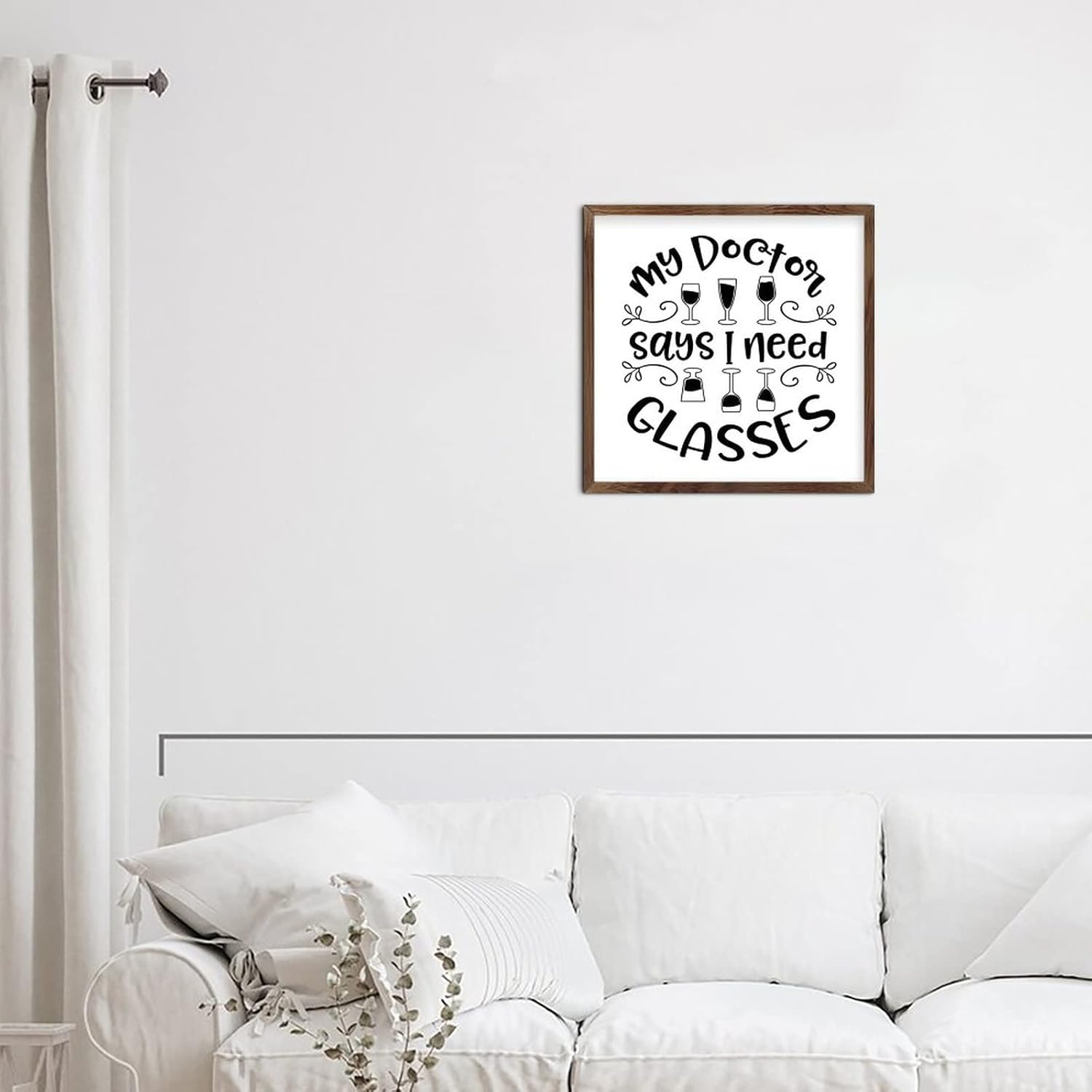Ditooms Framed Wood Sign Plaque 7x7 Inch 1
