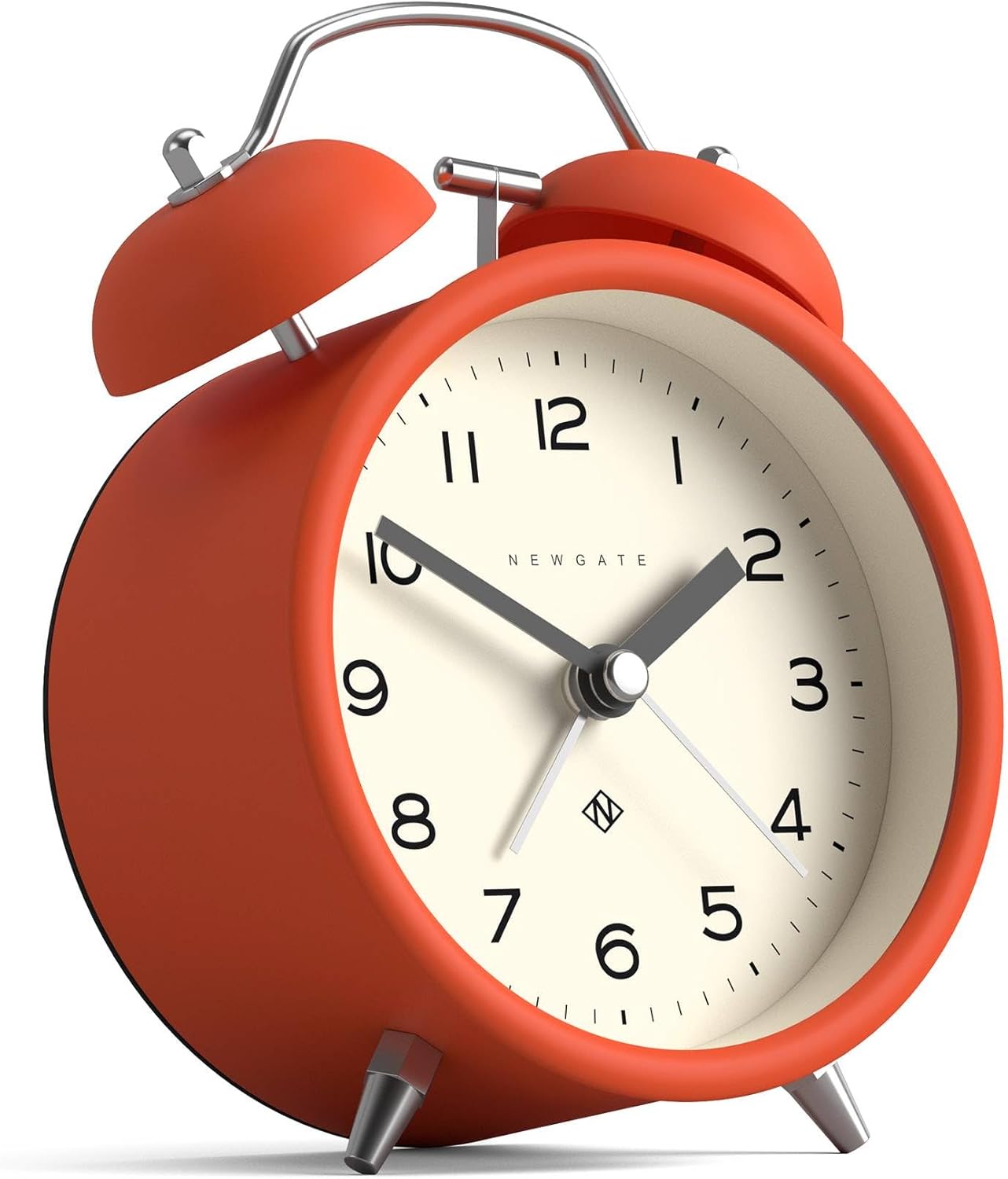 NEWGATE Charlie Bell Echo Alarm Clock Modern Retro Design Orange