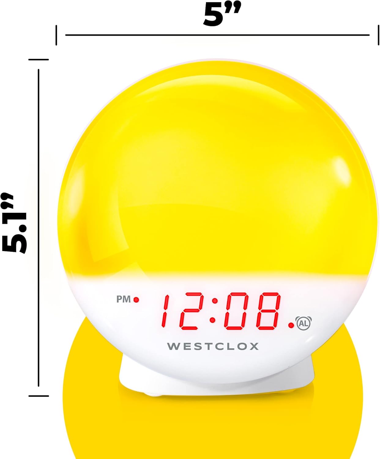 Westclox Sunrise Alarm Clock with Dimmable Nightlight and Sunset Simulator