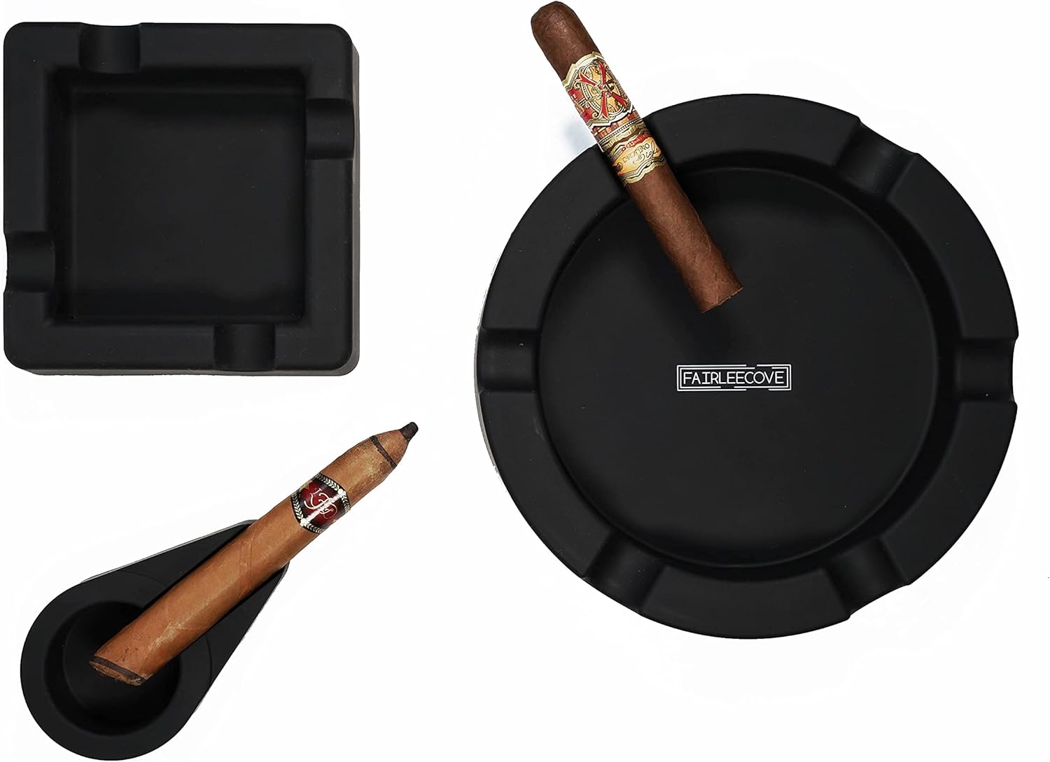 FairleeCove Cigar Ashtray for Large Cigars
