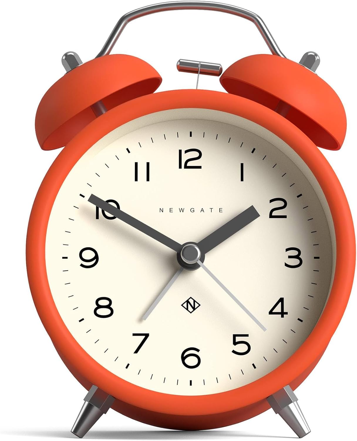 NEWGATE Charlie Bell Echo Alarm Clock Modern Retro Design Orange