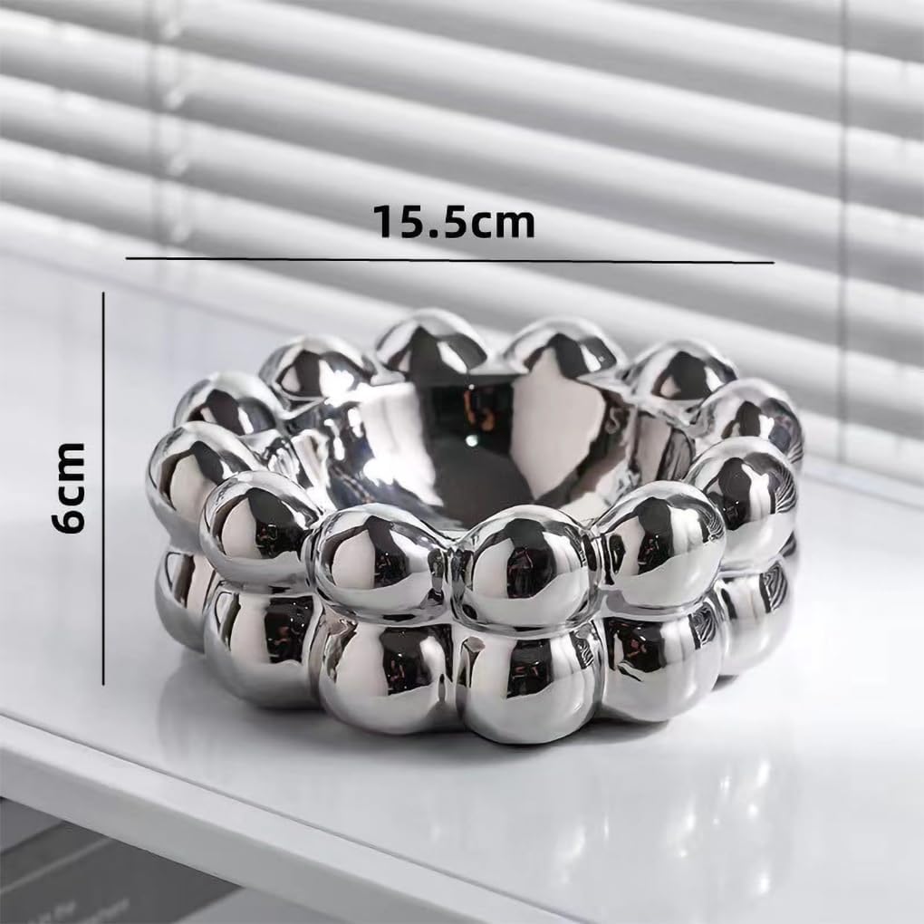 WAIT FLY Creative Bubble Ceramic Ashtray - Silver