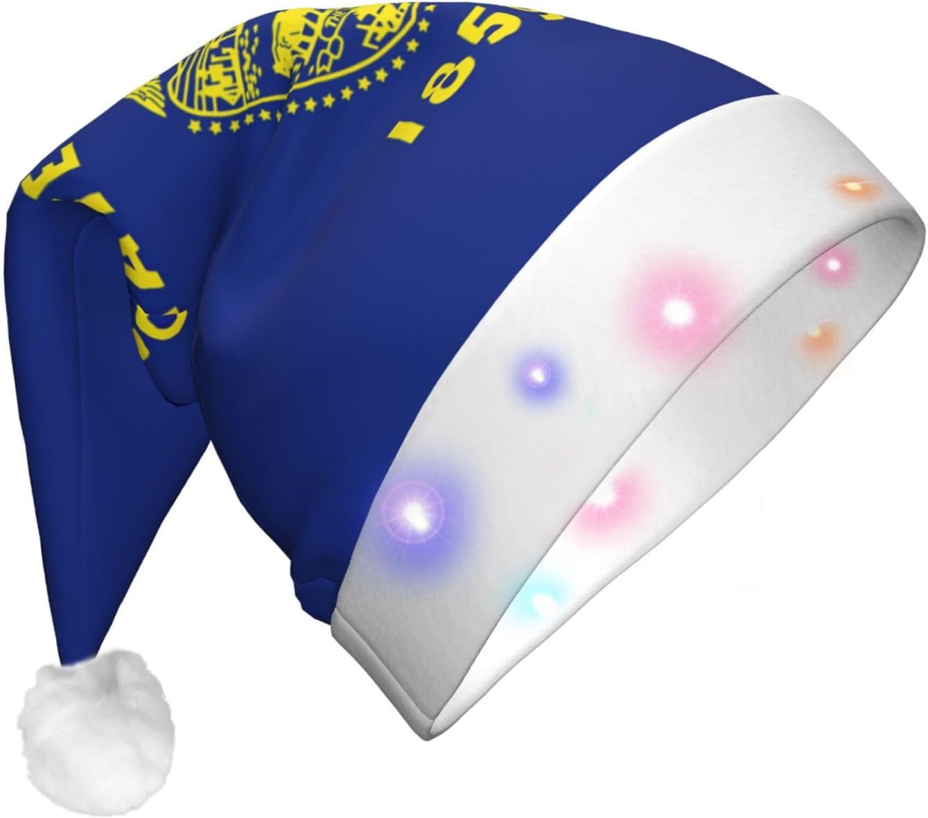 Oregon State Flag Christmas Hat With Led Lights 1