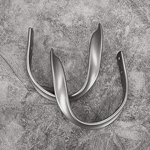 Sumnacon 2 Pcs Aluminum Curtain Holdbacks - Grey