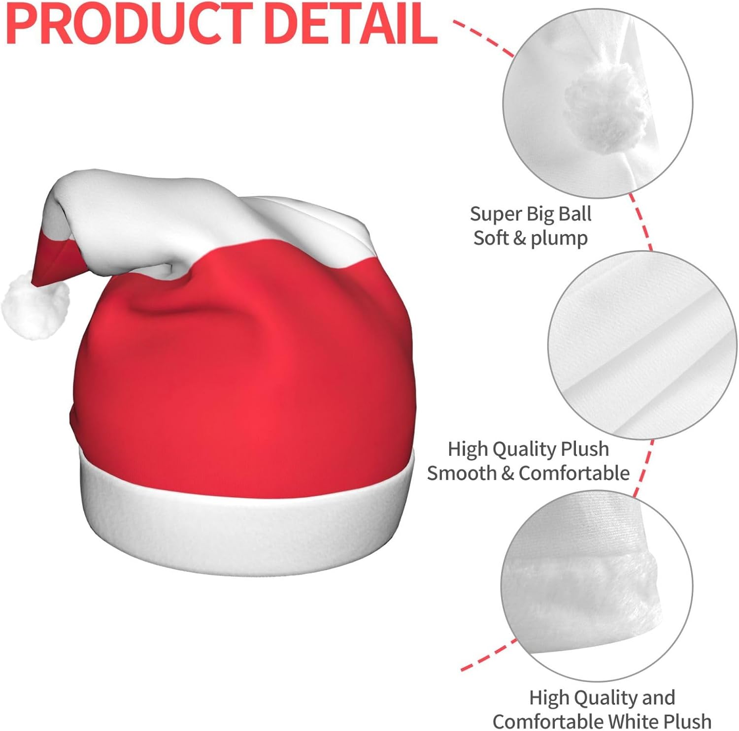 Austrian Flag Christmas Hat with LED Lights