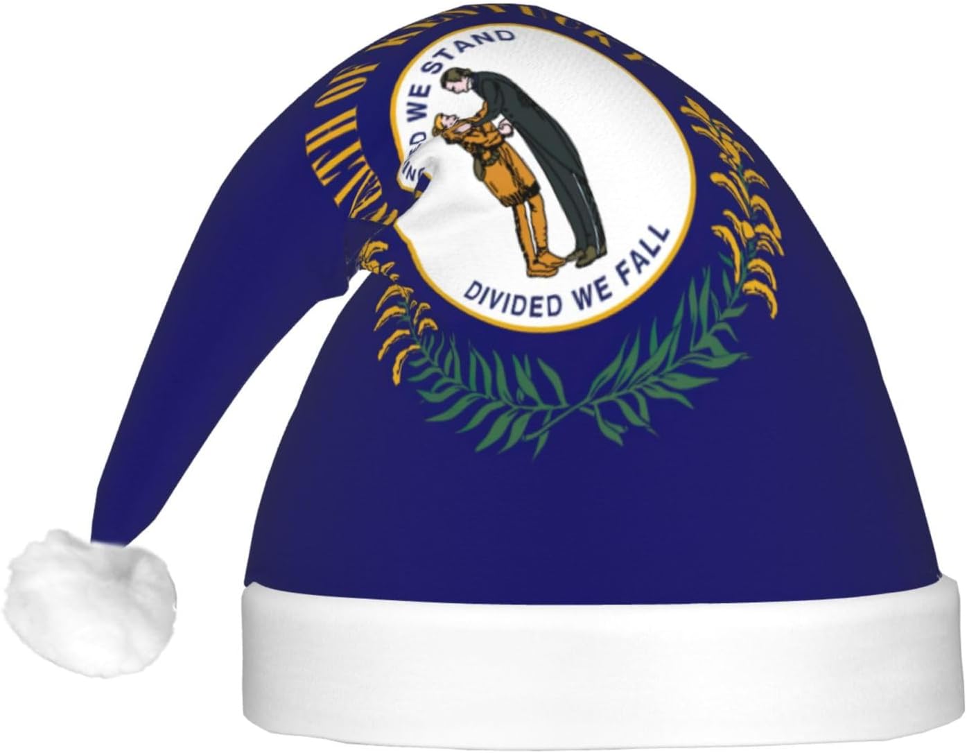 Kentucky State Flag Christmas Hat With LED Lights