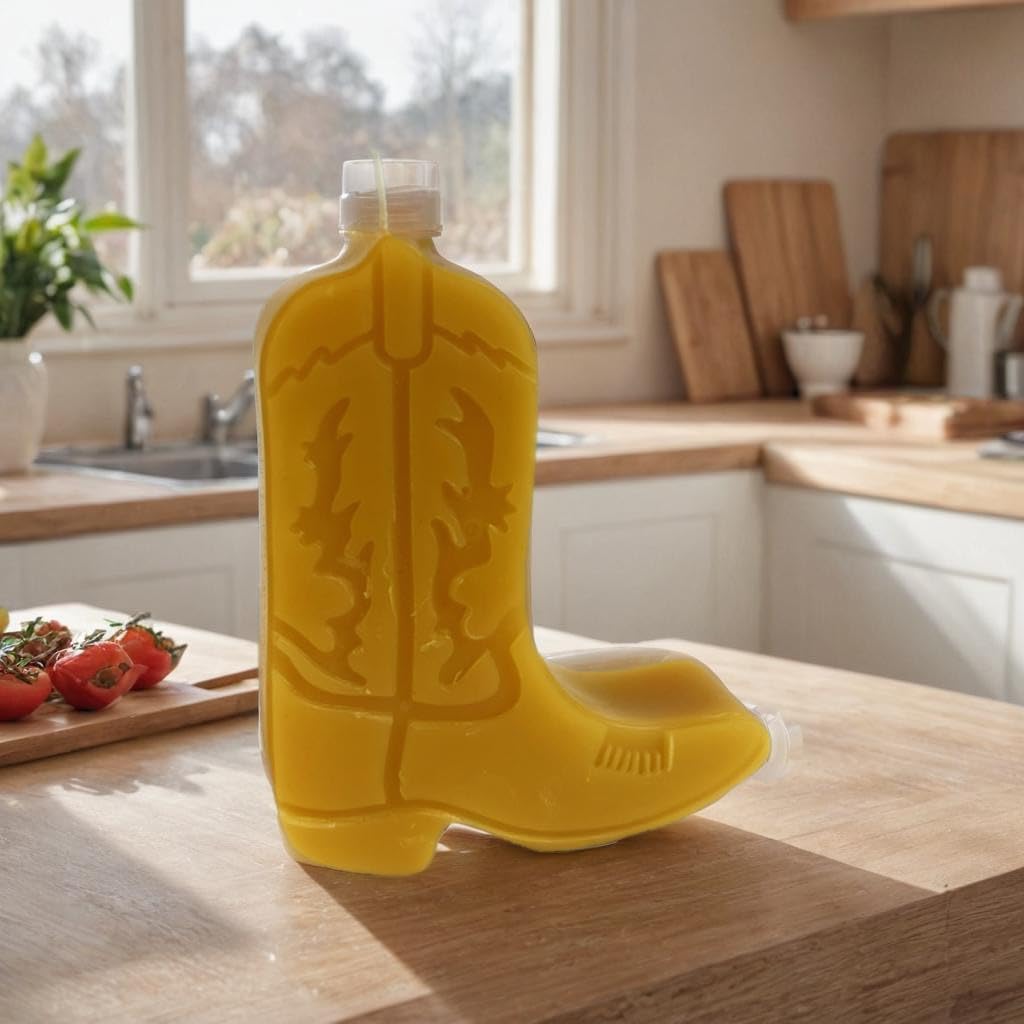 Beeswax Bliss Candle Co Handmade Cowboy Boot Pillar Unscented