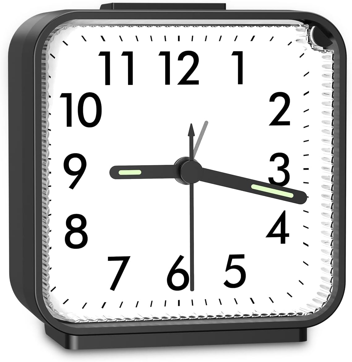 JXTZ Silent Alarm Clock with Night Light and Snooze