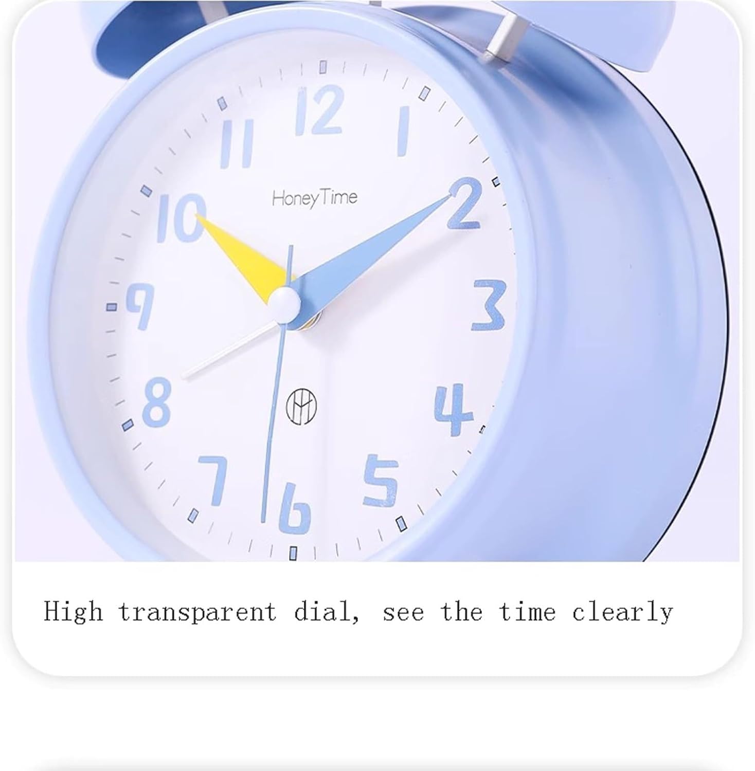 4 Inch Super Quiet Double Bell Alarm Clock with Luminous Display