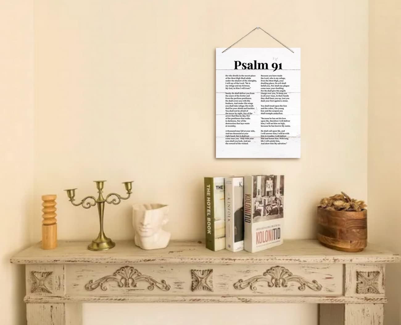 Psalms 91 Christian Inspirational Wall Decor Sign