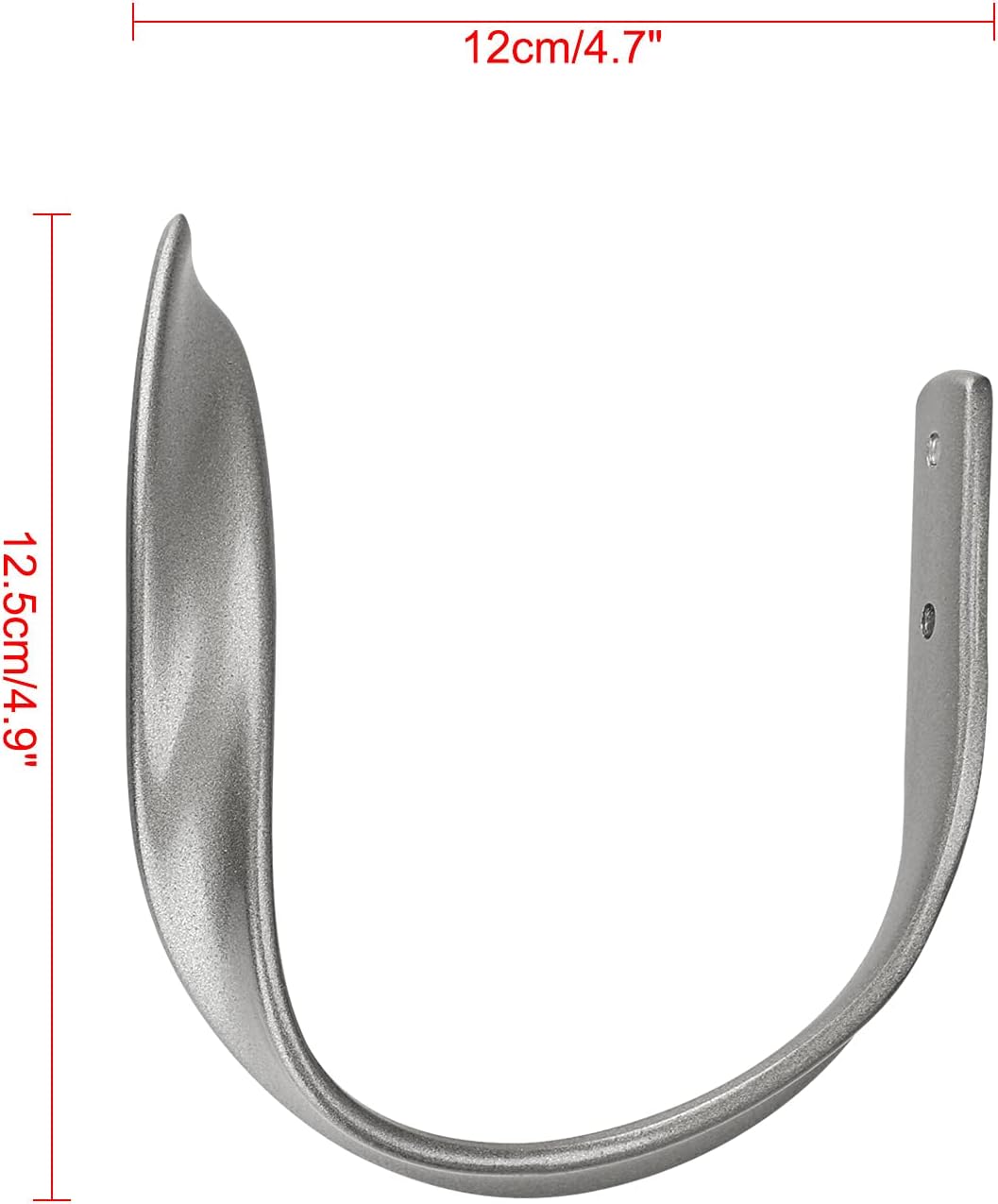 Sumnacon 2 Pcs Aluminum Curtain Holdbacks - Grey