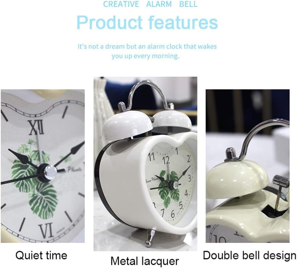 Metal Silent Alarm Clock with Night Light